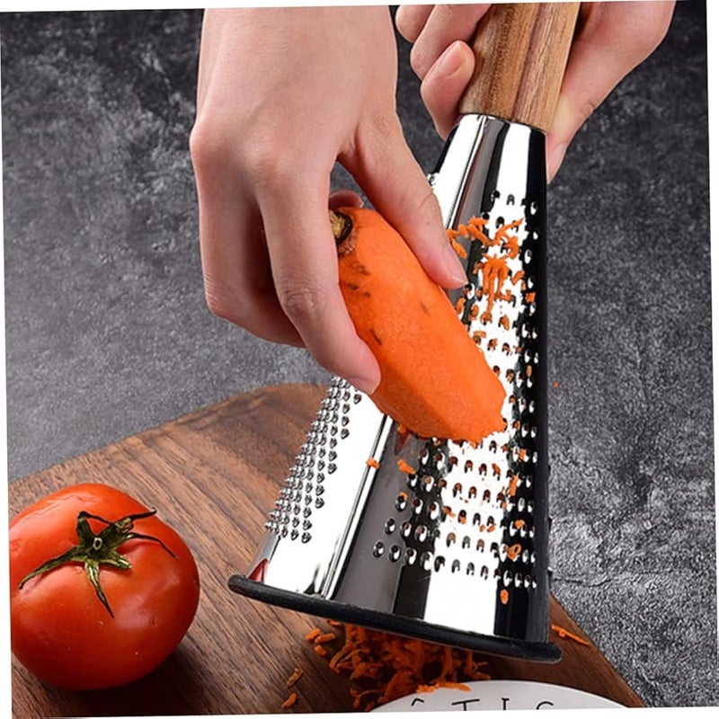 Stainless Steel Cone Grater With Strong Suction Base For Cheese Potatoes Vegetables Fruits - Image 3